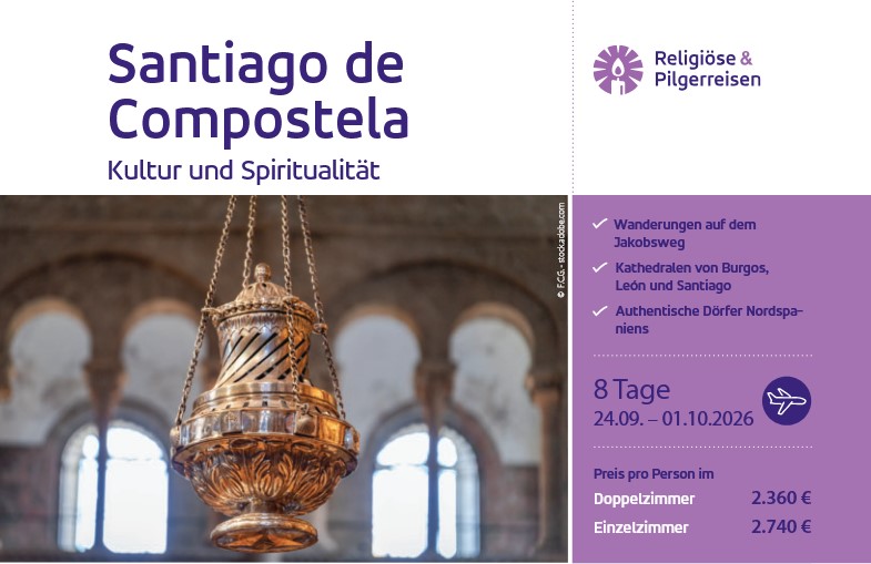 Informationsflyer Pilgerreise Santiago de Compostella